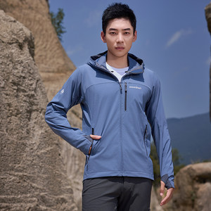 
montbell Japanese outdoor autumn and winter men's windproof waterproof hooded soft shell jacket