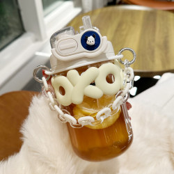 Water Cup for Girls, High-Looking Double-Drink Straw Cup, New Summer Model, Portable Plastic Cup for Students, Cute and Handy Cup