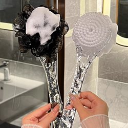 Bath Brush, Back Scrubber, Two-In-One Long-Handled Brush, Soft Bristle Brush, Double-Sided Shower Brush, Exfoliating Brush, Dirt-Removing Brush, Back Scrubber Tool