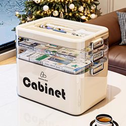 Multi-Layer Medicine Box for Home Use, Household Medicine Storage Box, Large-Capacity Medicine Box, Portable and Portable Medicine Box