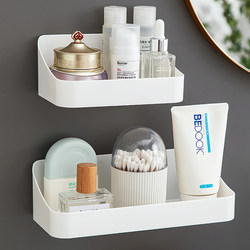 Bathroom Storage Rack, No-Drill Wall-Mounted Organizer for Kitchen, Wall-Mounted Hanging Washstand, Cosmetic Shelf