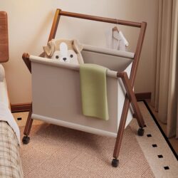 Clothes Rack Floor-Standing Bedroom Dirty Clothes Storage Basket Small Dirty Clothes Hamper Household Bathroom Movable Clothes Storage Rack