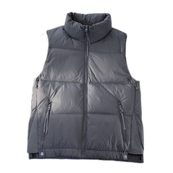 Short stand collar down vest men's youth vest jacket