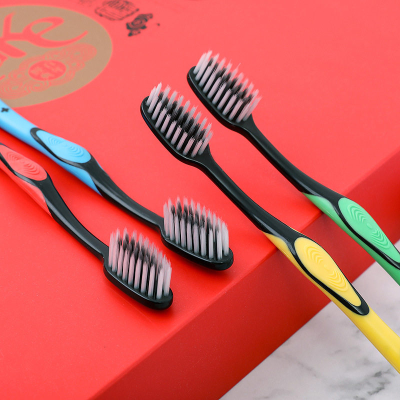 성인 여성 커플을 위한 부드러운 모로 개별 포장된 가정용 칫솔 2개, 패밀리팩, 초극세 가정용 칫솔모와 소형 헤드 조합 -