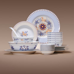 Jingdezhen Official Ceramic Tableware Set New Model for Home Use Chinese-Style Bowls and Plates High-End Year of the Horse Gift