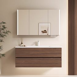 Medieval-Style Ceramic Integrated Basin Honeycomb Aluminum Bathroom Cabinet Combination Washbasin Vanity Bathroom Cabinet