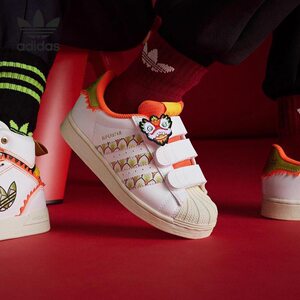 
Adidas SUPERSTAR CF C children's Velcro fashion casual sports sneakers IF4328