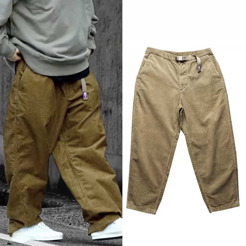 日本紫标Corduroy Wide Tapered Pants锥形灯芯绒休闲裤5259-Taobao