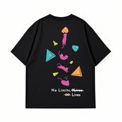 Original Rock Climbing T-Shirt with Cat Climbing Design, Short-Sleeved, Quick-Drying, Sporty, Casual, Outdoor, Loose and Cute