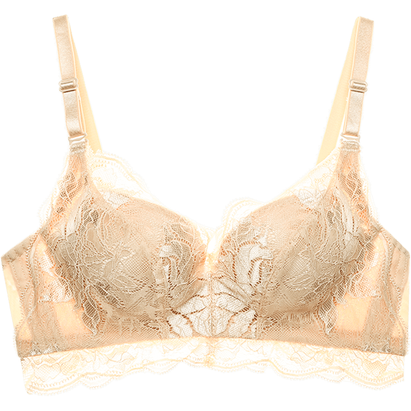 [Rose Cup] Lace sexy lingerie for women in summer thin girl gathered side bra women gathered bra