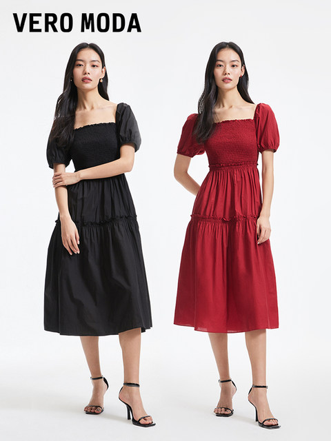Vero Moda Dress 2024 Spring New Fashion Temperament Women Solid Color ...
