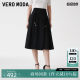 Vero Moda skirt women's 24 autumn new mid-waist A-line skirt mid-length simple temperament 32431G007