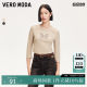 VERO MODAT Tie 24 Autumn New Modern Border Big Butterfly Pattern Decoration Seven -Packal Sleeve Short T -shirt 324330017