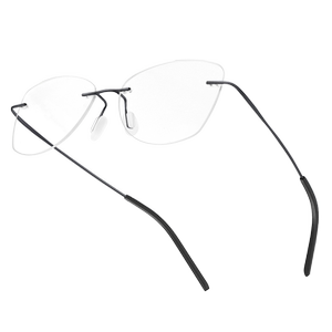 
UNIIR unique anti-blue light ultra-light rimless glasses for men pure titanium myopia frames anti-slip ultra-light custom glasses frames