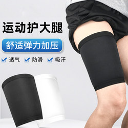 Sports Compression Thigh Sleeves, Compression Fitness Football Leg Sleeves, Thin Elastic Basketball Muscle Strain Running Breathable Sleeves