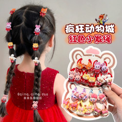 Zootopia Rabbit Police Officer Hair Tie Children's Bun Hair Rope Non-Damaging Small Elastic Band Judy Nick Hair Accessory