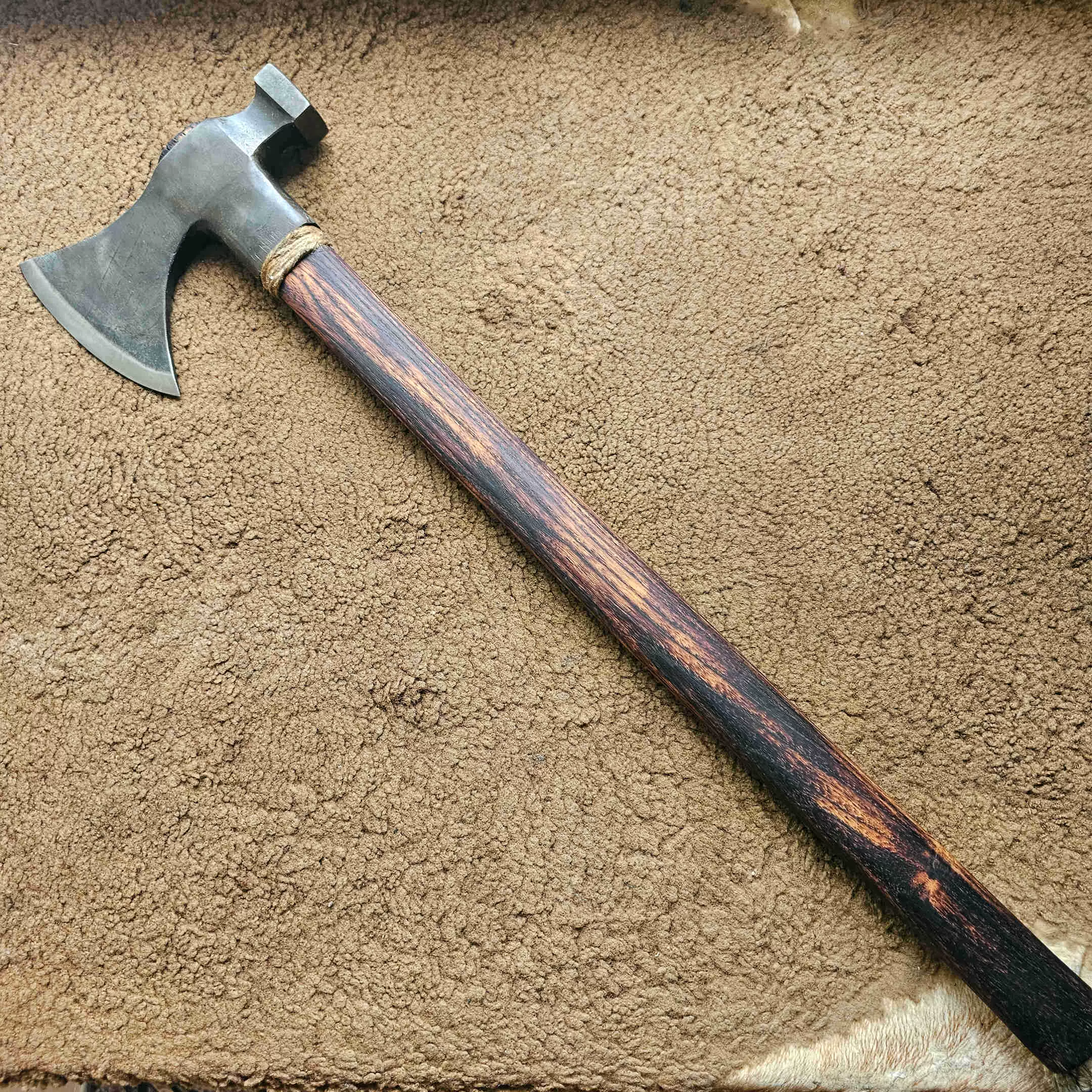 实时库存=欧洲13世纪风格战锤战斧手工锻打铁脖子单手斧锤包邮