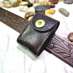 Leather Belt Car Key Case Waist Bag Universal Belt Car Key Holder Key Case Genuine Leather Cowhide Men's 1652C