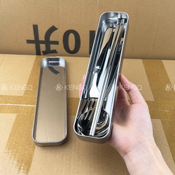 316 Stainless Steel Chopsticks and Spoon Set Tableware Set for One Person Student Portable Kidsren's Outdoor Storage Box