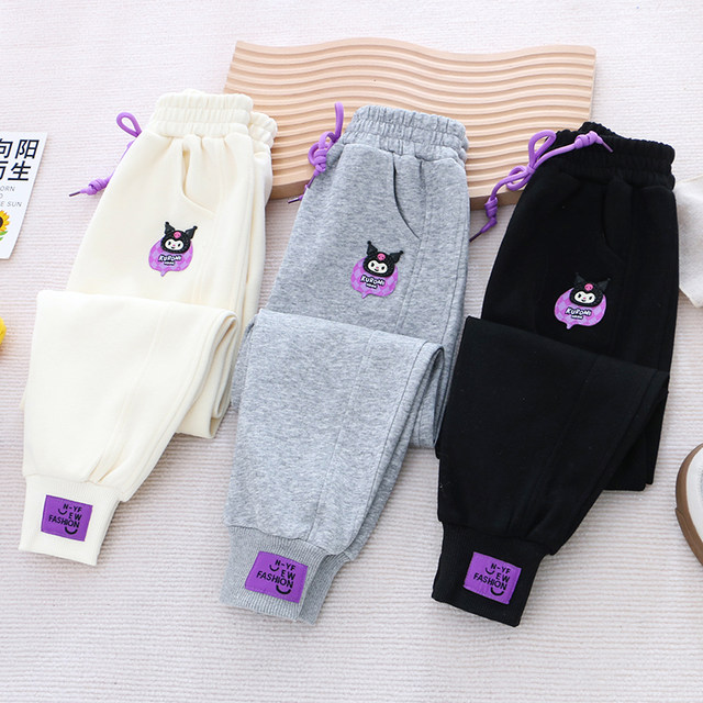 Girls' autumn sports pants 2024 new style Kuromi boys' casual ...