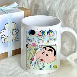 ins High-Quality Japanese Crayon Shin-Chan Ceramic Cup, High-Quality Household and Office Drinking Cup, Couple Mug
