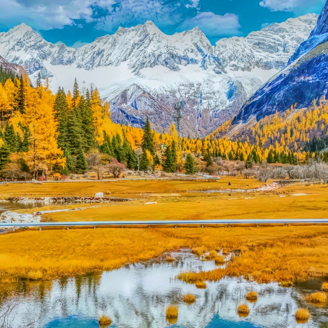 【越野稻亚】川西旅游稻城亚丁跟团四姑娘山鱼子西5日无人机单反