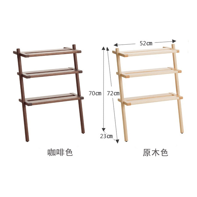 Japanesestyle shoe rack multilayer corridor solid wood door household