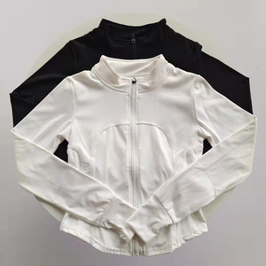 Spring and Autumn Zipper Jacket Design for Quick Drying Outdoor Running, Slim Fit, Fashionable Long Sleeve Sports and Leisure Fitness Clothing
