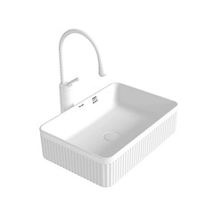 Prel Countertop Basin Stripesd Wash Basin Single Wash Basin Balcony Wash Basin Art Square Ceramic Basin