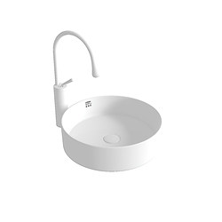 Prel Small Size Round Scandinavian Household Countertop Basin Art Basin Ceramic Wash Basin Balcony Wash Basin Single Basin