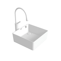 Prel Countertop Basin Side Drain Square Round Wash Basin Balcony Washing Machine Upper Basin Ceramic Wash Basin