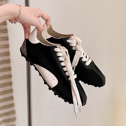 2025 New Golf Shoes, Sports and Leisure Women's Shoes, Genuine Leather Training Shoes, Women's Thick-Soled Forrest Gump Shoes, White Shoes