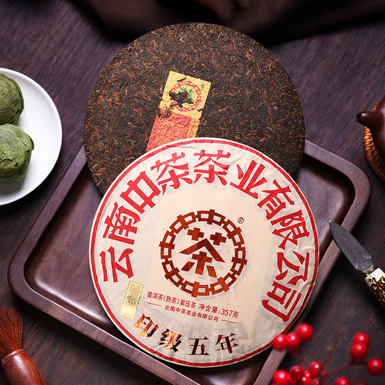 プーアル茶ケーキ 357g - 5年熟成プーアル茶 - 中国茶