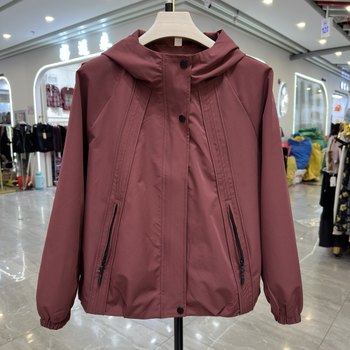 
Autumn hooded jacket tops middle-aged and elderly jackets