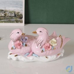 A Pair of Mandarin Duck Figurines to Attract Love and Marriage, Creative Bedside Gifts for Bedroom, Home Decoration, Small Ornaments for Living Room