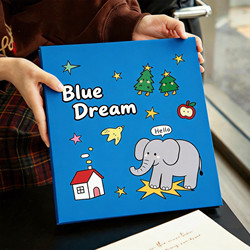 Photo Album, Large-Capacity Family DIY Photo Storage Book, Handmade Self-Adhesive Laminated Polaroid Couple's Memory Album