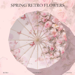 Umbrella with 16 Ribs, Enlarged and Reinforced, Foldable, Dual-Use for Sun and Rain, Sun Protection, Women's Traditional Style Umbrella, Uv Protection, Sunshade Umbrella