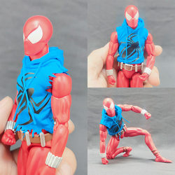 Scarlet Spider-Man Hooded Vest 1/12 Large LOGO