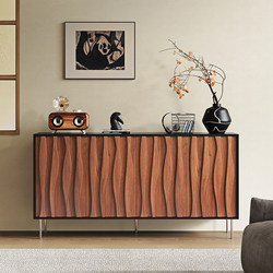 High-End Vintage Solid Wood Sideboard, Living Room Wall-Mounted Decorative Cabinet, Entryway Tv Cabinet, Minimalist Floor-Standing Low Cabinet