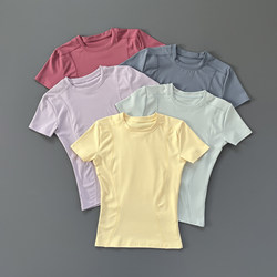 Lightweight and Breathable Badminton Clothing for Women 2026 New Running Quick-Drying Sports Short-Sleeved Professional Aerobic Training Yoga Clothing