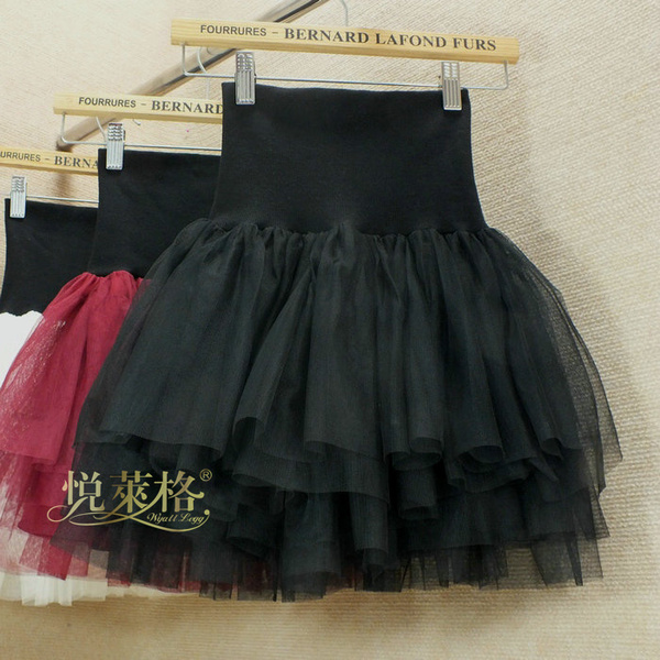 Korean version of retro women,s skirt tutu skirt cake skirt bottoming skirt high waist gauze skirt princess skirt fairy