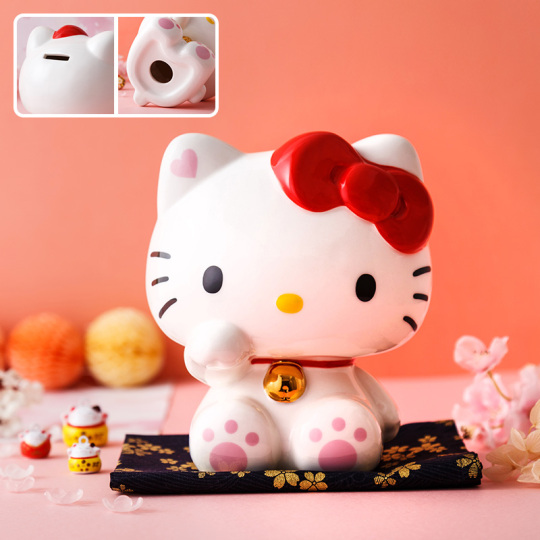 Hello Kitty Ceramic Lucky Cat Piggy Bank - K0021-b004