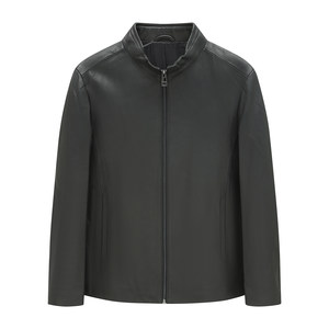 
H1269 Spring and Autumn Men's Leather Jacket Sheep Leather Zipper Business Casual Jacket Fashionable City