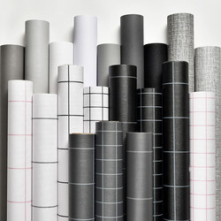 Gray 10m Wallpaper Self-Adhesive Waterproof and Moisture-Proof Bedroom Boy's Wardrobe Desktop Furniture Renovation Wall Sticker