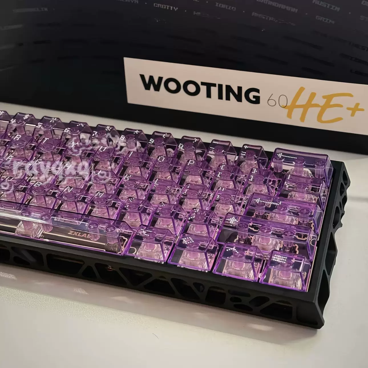 全新满改wooting60he v2【阿西莫夫紫透镂空】满改顶配 镂空铝壳-淘宝网