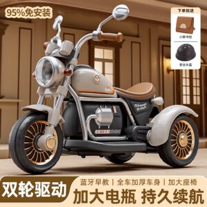 Children's electric motorcycle tricycles men and girls battery car baby toy car children can take people remote control children's cars