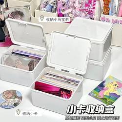Pure white flip storage box Guka little pony lid small kaka membrane storage and organization box multi-function dustproof box