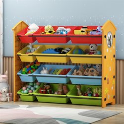 Children's Toy Storage Rack, Large Capacity Baby Bookshelf, Organizing Rack, Multi-Layer Storage Cabinet, Large Capacity Two-In-One
