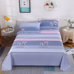 Three-Piece Bed Set, Pure Cotton Pillowcases, Suitable for All Seasons, Dormitory Double Bed Multi-Piece Set, Solid Color Bedding, All Cotton