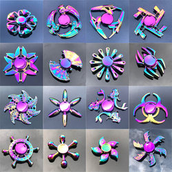 Metallic Colorful Fidget Spinner, Black Technology Zinc Alloy Finger Spinner, Stress Relief Gadget, Student and Children's Toy